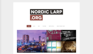 Screenshot of Nordiclarp.org landing page