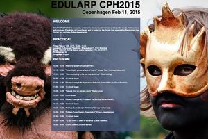 Screenshot of the program of the 2015 Edu-larp conference, taken from the Facebook event page