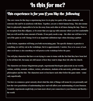The "Is this for me"-page on the Daemon website